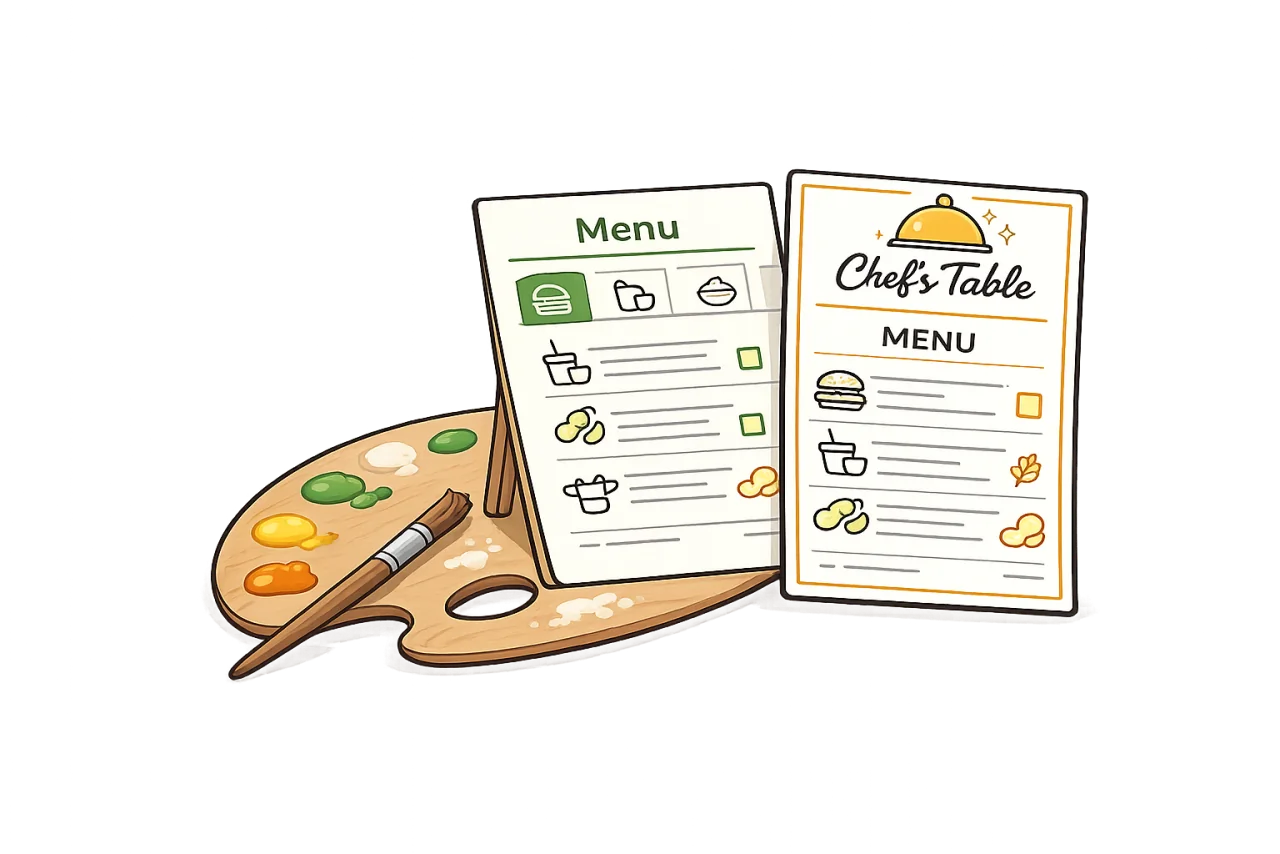 Customized menu styles and branding options